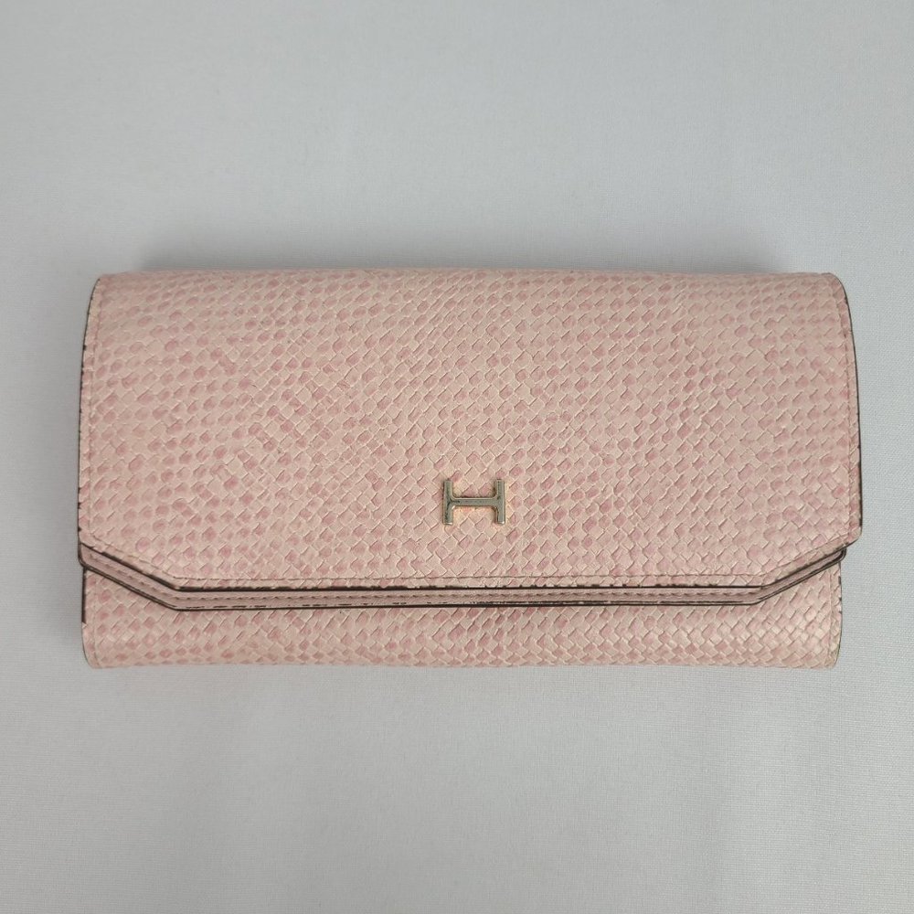 H by Halston Pink Textured Leather Wallet ✨ Vintage ✨
